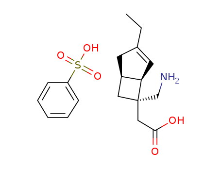2-((1R,5S,6S)-6-(aminomethyl)-3-ethylbicyclo[3.2.0]hept-3-en-6-yl)acetic acid compound with benzenesulfonic acid (1:1)